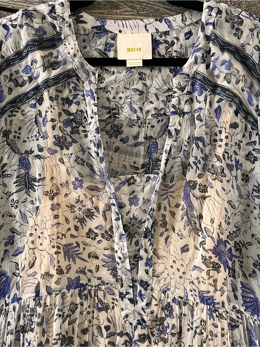 MAEVE summer dress with slip, size 16. - Picture 3 of 6